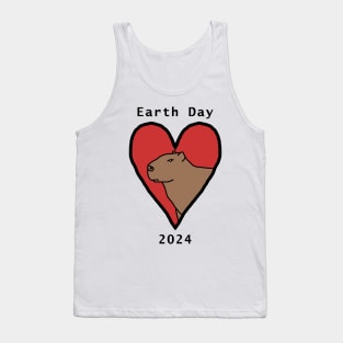 Earth Day 2024 Capybara Heart Tank Top